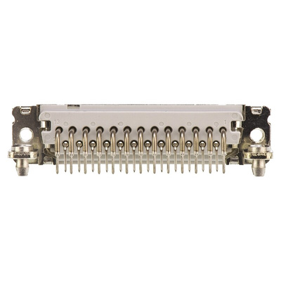 TE Connectivity Amplimite HD-20 25 Way Right Angle Through Hole D-sub Connector Plug, 2.76mm Pitch, with 4-40 UNC
