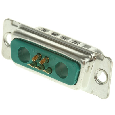 Amphenol FCI DW 7 Way Panel Mount D-sub Connector Plug