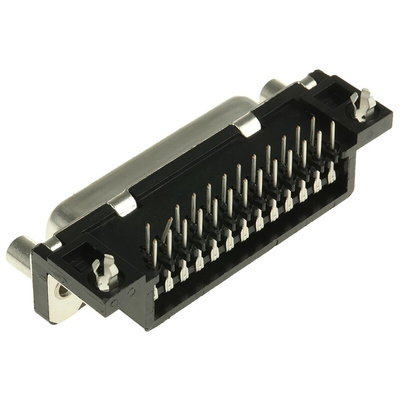Amphenol FCI Delta D 25 Way Right Angle Through Hole D-sub Connector Socket, 2.76mm Pitch