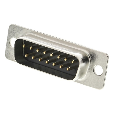 Hirose HD 15 Way Cable Mount D-sub Connector Plug, 2.74mm Pitch