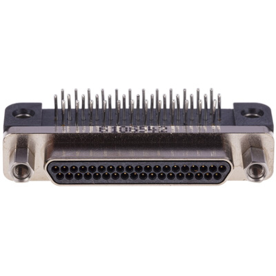 Glenair GMR7590 37 Way Right Angle Through Hole D-sub Connector Plug, 1.91mm Pitch