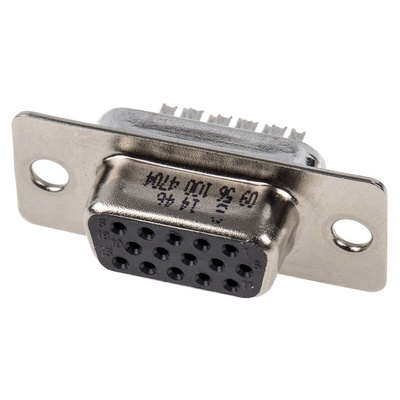HARTING 15 Way Cable Mount D-sub Connector Socket, 2.29mm Pitch