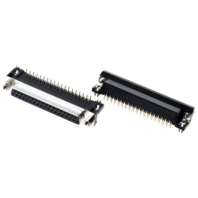 ASSMANN WSW A-DF 37 Way Right Angle Through Hole D-sub Connector Socket, 2.77mm Pitch, with 4-40 UNC Screwlocks