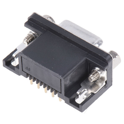 ASSMANN WSW A-DF 9 Way Right Angle Through Hole D-sub Connector Socket, 2.77mm Pitch, with 4-40 UNC Screwlocks