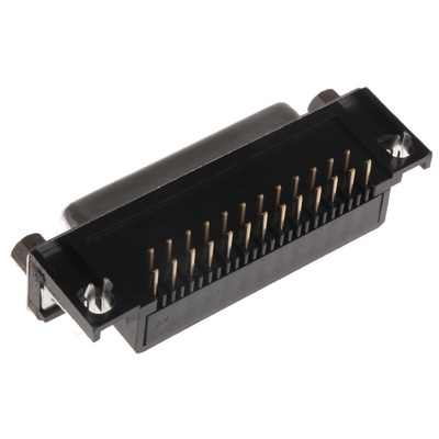 ASSMANN WSW A-DF 25 Way Right Angle Through Hole D-sub Connector Socket, 2.77mm Pitch, with 4-40 UNC Screwlocks