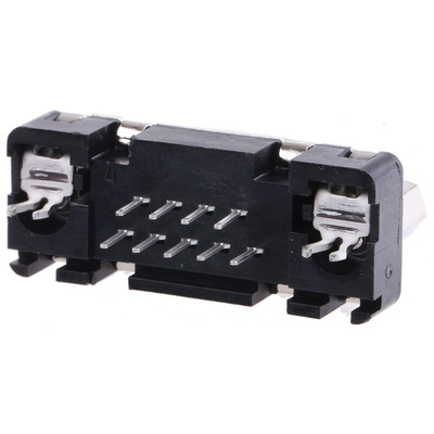 HARTING 9 Way Through Hole D-sub Connector Plug, 2.74mm Pitch, with 4-40 UNC Threaded Inserts, Boardlocks