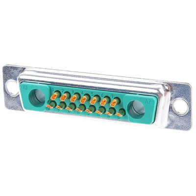 HARTING 17 Way Panel Mount D-sub Connector Socket