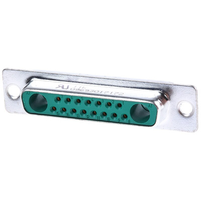 HARTING 17 Way Panel Mount D-sub Connector Socket