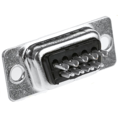 Amphenol ICC FCE17 9 Way Panel Mount D-sub Connector Socket, 2.74mm Pitch