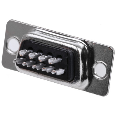 Amphenol ICC FCE17 9 Way Panel Mount D-sub Connector Socket, 2.74mm Pitch