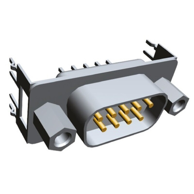 TE Connectivity Amplimite HD-20 9 Way Through Hole D-sub Connector Plug, 2.74mm Pitch