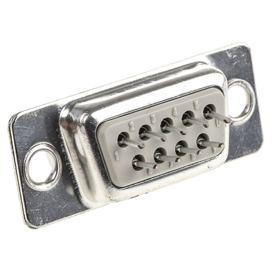 TE Connectivity 9 Way Through Hole D-sub Connector Socket, 2.74mm Pitch