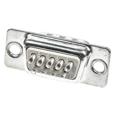 TE Connectivity Amplimite HD-20 9 Way Panel Mount D-sub Connector Plug, 2.74mm Pitch
