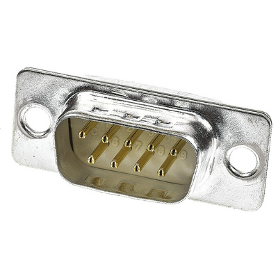 TE Connectivity Amplimite HD-20 9 Way Panel Mount D-sub Connector Plug, 2.74mm Pitch