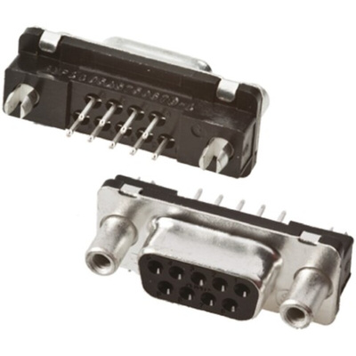 TE Connectivity Amplimite HD-20 9 Way Through Hole D-sub Connector Socket, 2.74mm Pitch