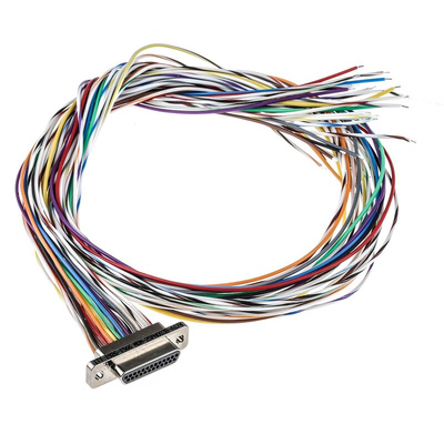 ITT Cannon MDM 25 Way Cable Mount D-sub Connector Plug, 1.27mm Pitch
