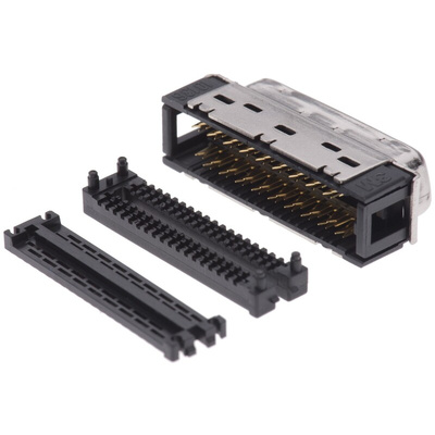 3M 101 36 Way Cable Mount D-sub Connector Plug, 1.27mm Pitch