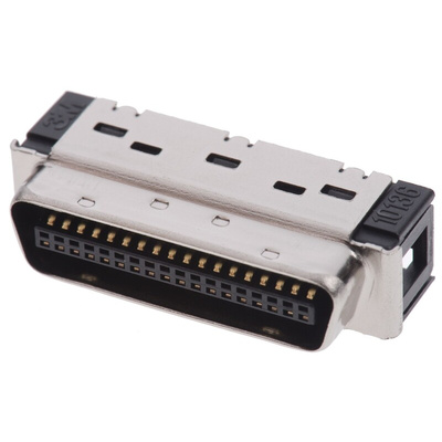 3M 101 36 Way Cable Mount D-sub Connector Plug, 1.27mm Pitch