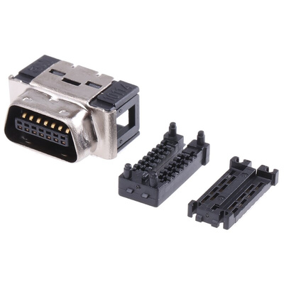 3M 101 14 Way Cable Mount D-sub Connector Plug, 1.27mm Pitch