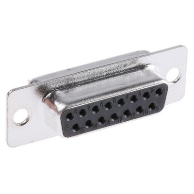 MH Connectors MHDM 15 Way Cable Mount D-sub Connector Socket, 2.77mm Pitch