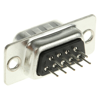 MH Connectors MHDD 9 Way Through Hole D-sub Connector Plug, 2.77mm Pitch