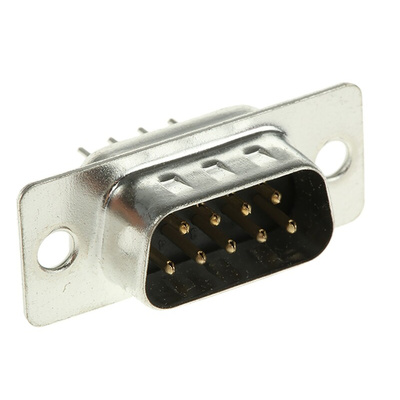 MH Connectors MHDD 9 Way Through Hole D-sub Connector Plug, 2.77mm Pitch