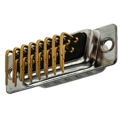 MH Connectors MHDD-M 15 Way Right Angle Through Hole D-sub Connector Plug, 2.77mm Pitch
