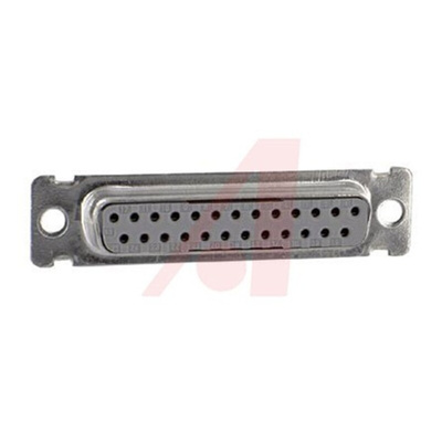 3M 8300 25 Way Right Angle Cable Mount D-sub Connector Socket, 1.27mm Pitch