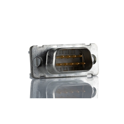 3M 8200 9 Way Right Angle Wire Mount D-sub Connector Plug, 1.27mm Pitch