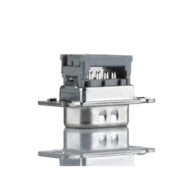 3M 8200 9 Way Right Angle Wire Mount D-sub Connector Plug, 1.27mm Pitch