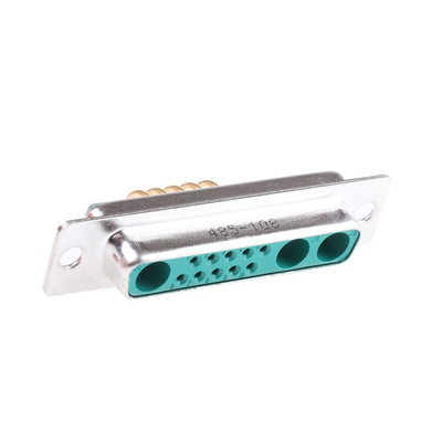 FCT from Molex FM 3 (Power), 10 (Signal) Way Right Angle Through Hole D-sub Connector Socket