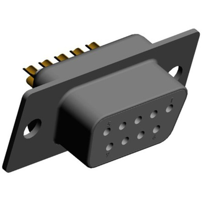 Norcomp 772, SEAL-D 9 Way Cable Mount D-sub Connector Socket, 2.769mm Pitch