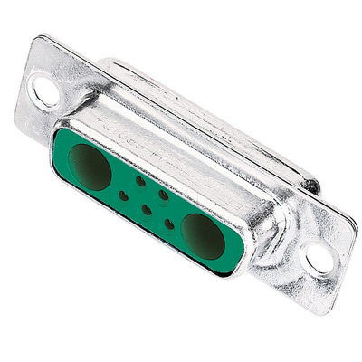 HARTING 7W2 7 Way Panel Mount D-sub Connector Socket, 2.84mm Pitch