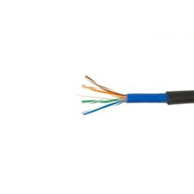 Alpha Wire Black PVC Cat5e Cable Unshielded, 152m Unterminated/Unterminated
