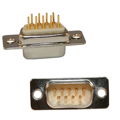 Norcomp 172 25 Way Through Hole D-sub Connector Plug, 2.54mm Pitch, with 4-40 Spacer/Board Lock