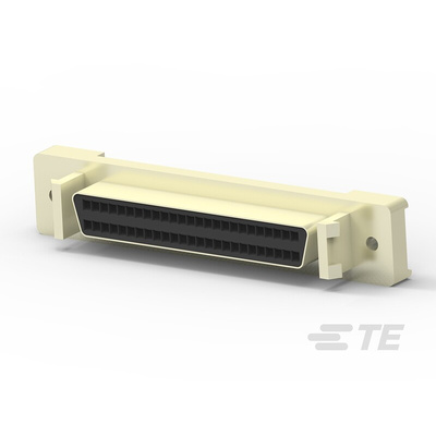 TE Connectivity Amplimite 50 Way Through Hole D-sub Connector Socket, 1.27mm Pitch, with Screw