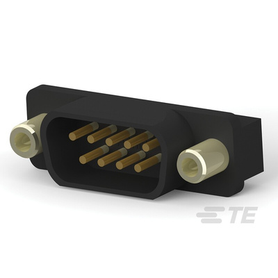 TE Connectivity 9 Way Through Hole D-sub Connector Plug, 2.74mm Pitch