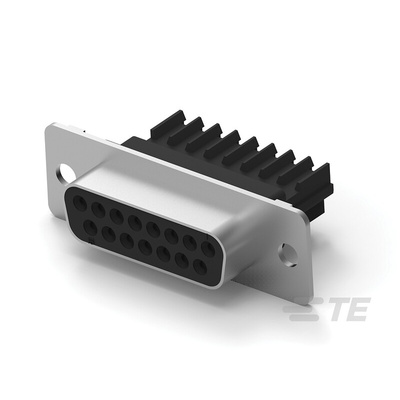 TE Connectivity Amplimite HDE 15 Way Cable Mount D-sub Connector Socket