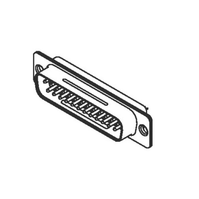 Omron XM3A 15 Way Panel Mount D-sub Connector Plug