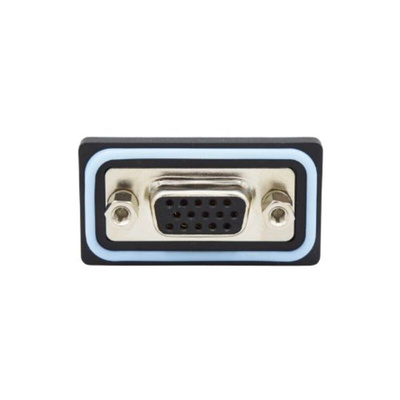 Norcomp HDF 15 Way Right Angle Solder D-sub Connector Socket, 2.29mm Pitch, with 4-40 Boardlocks