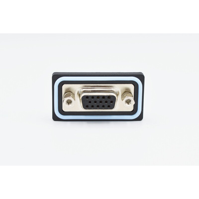 Norcomp HDF 15 Way Vertical Solder D-sub Connector Socket, 2.29mm Pitch, with 4-40 Screw Locks