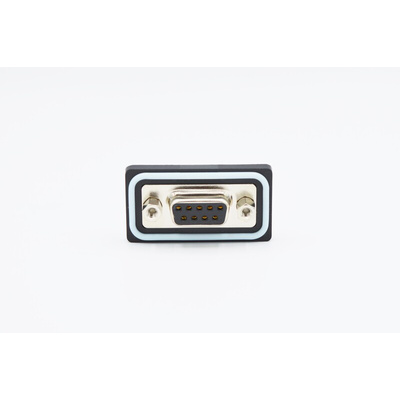 Norcomp SDF 9 Way Right Angle D-sub Connector Socket, 2.74mm Pitch, with 4-40 Screw Locks, Threaded Inserts