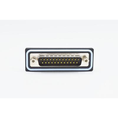 Norcomp SDF 25 Way Right Angle D-sub Connector Plug, 2.77mm Pitch, with 4-40 Boardlocks, Brackets