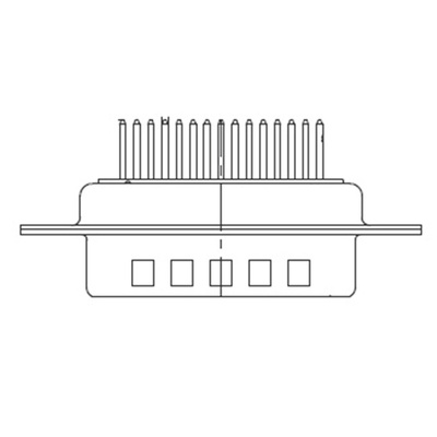 FCT from Molex 173109 9 Way D-sub Connector Plug, 2.84mm Pitch