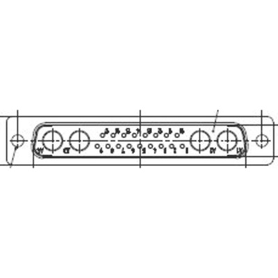FCT from Molex 172704 17 Way Panel Mount D-sub Connector Plug, 2.84mm Pitch