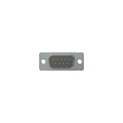 CONEC 9 Way Through Hole D-sub Connector Plug, with Mounting Hole