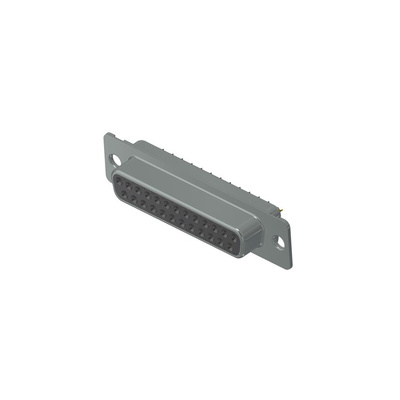 CONEC 25 Way Through Hole D-sub Connector Socket, with Mounting Hole