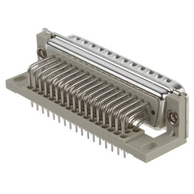 Provertha TMC 50 Way Right Angle Through Hole D-sub Connector Plug, 2.84mm Pitch, with Guide Frame