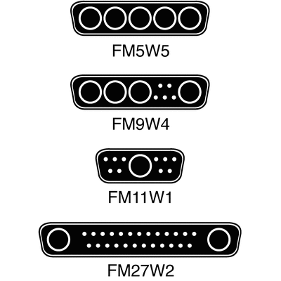 FCT from Molex FM 11 Way Panel Mount D-sub Connector Plug