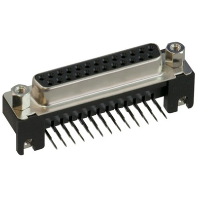 JAE 25 Way Right Angle Through Hole D-sub Connector Socket
